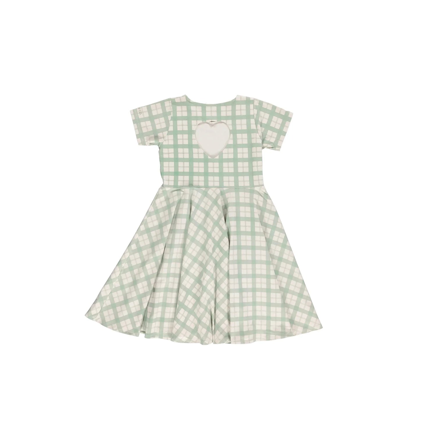 Sweetheart Twirl Dress - Fern Plaid