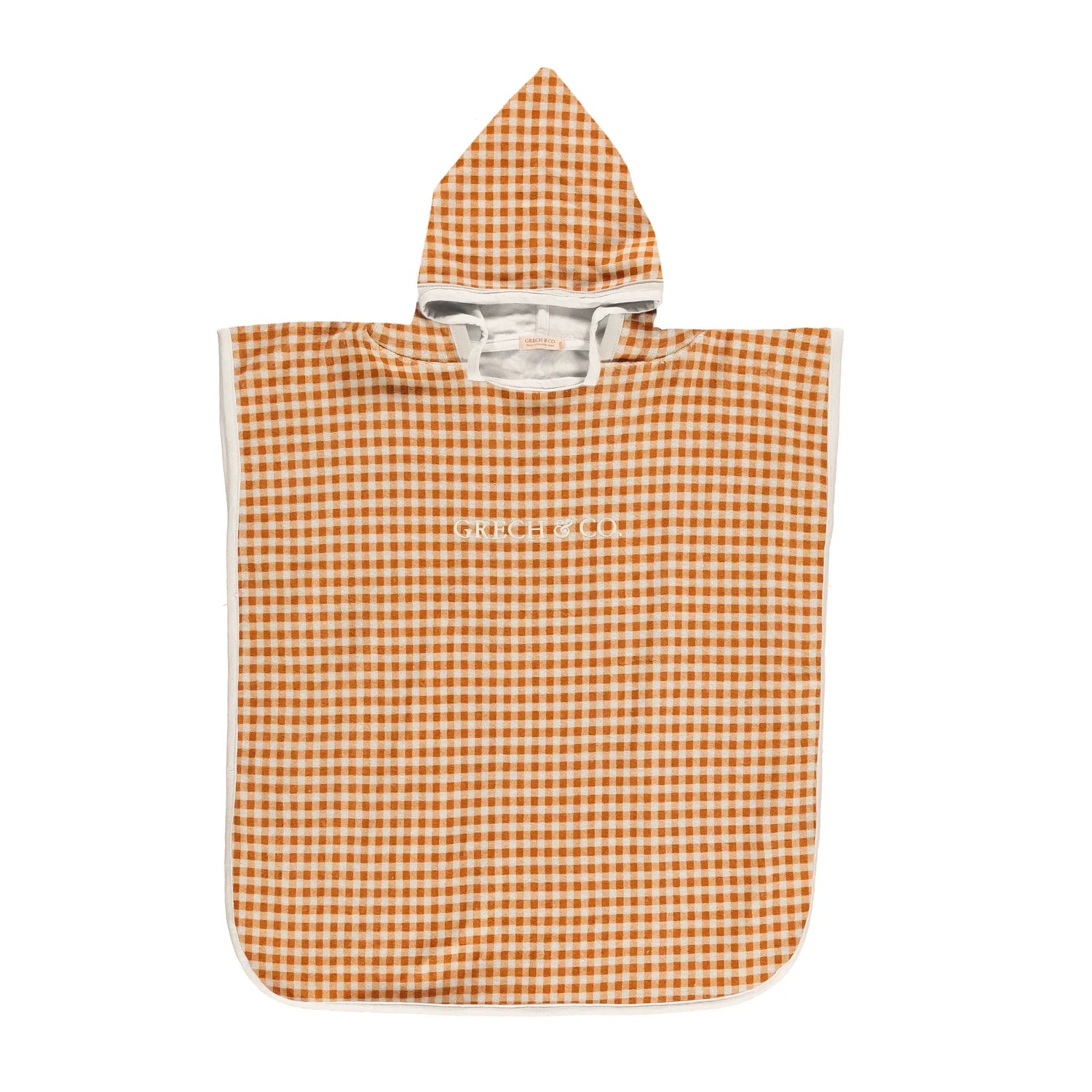 Beach Towel Poncho - Sienna Gingham