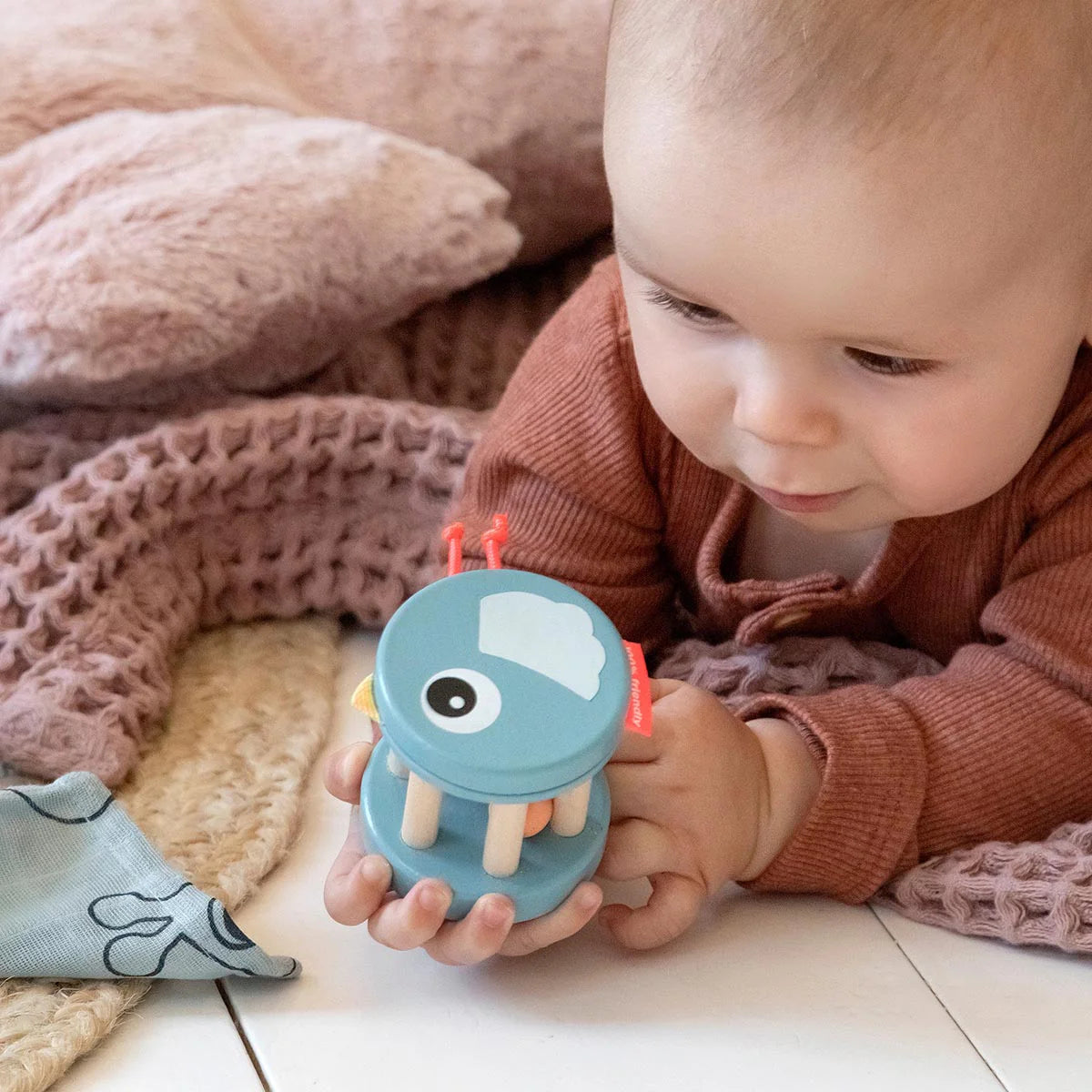 Wooden Bell Rattle - Birdee