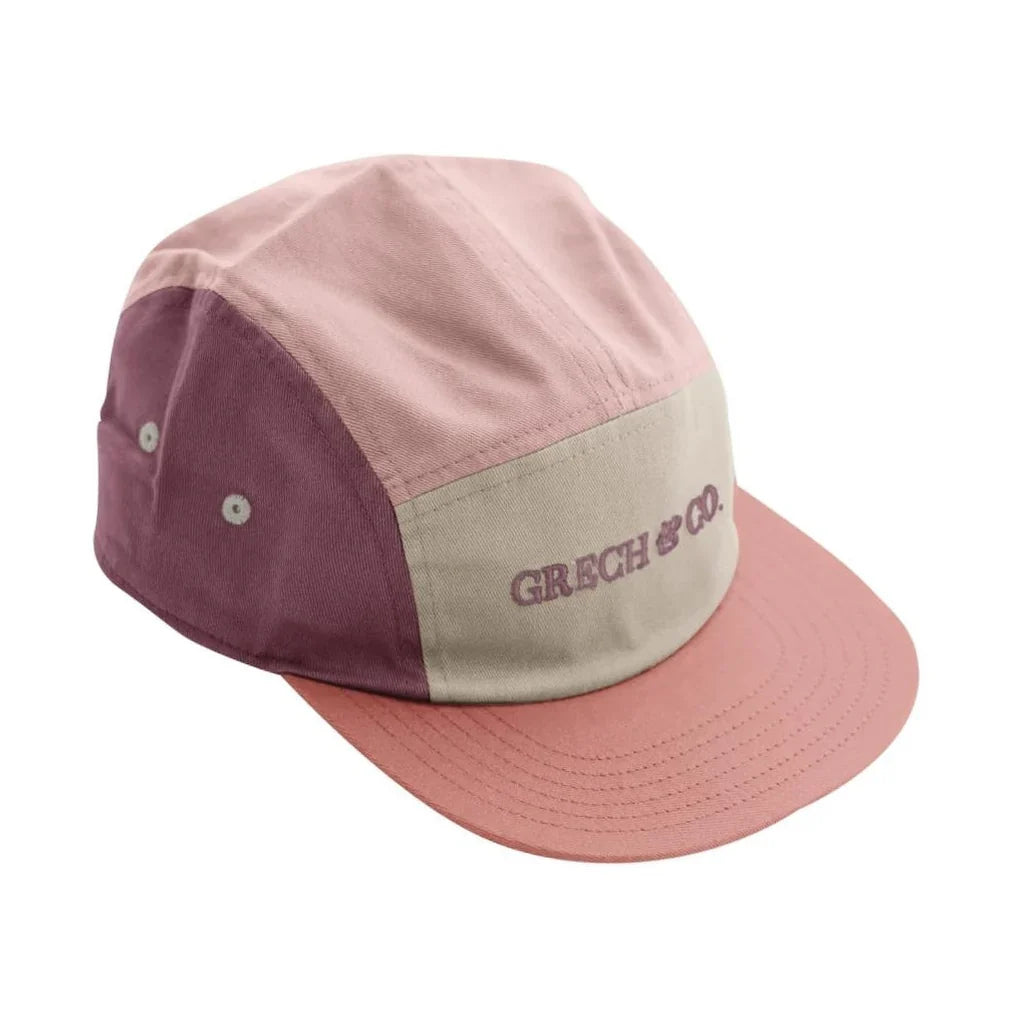 5 Panel Hat - Blush Bloom and Mauve Rose
