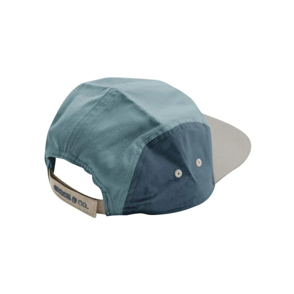 5 Panel Hat - Sky Blue and Desert Teal