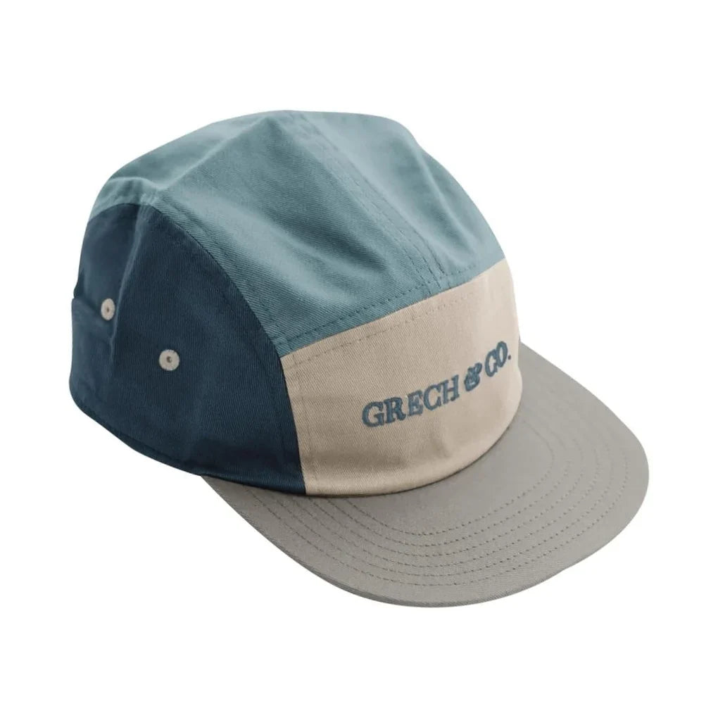 5 Panel Hat - Sky Blue and Desert Teal