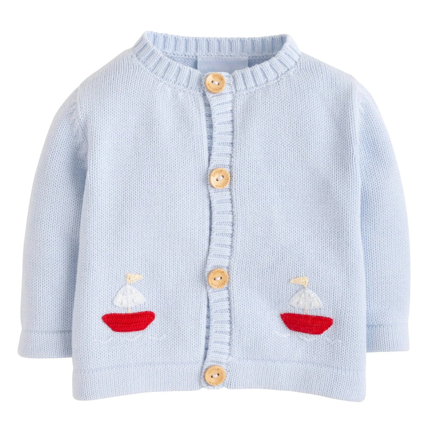 Little English Crochet Cardigan - Sailboat - 9-12M