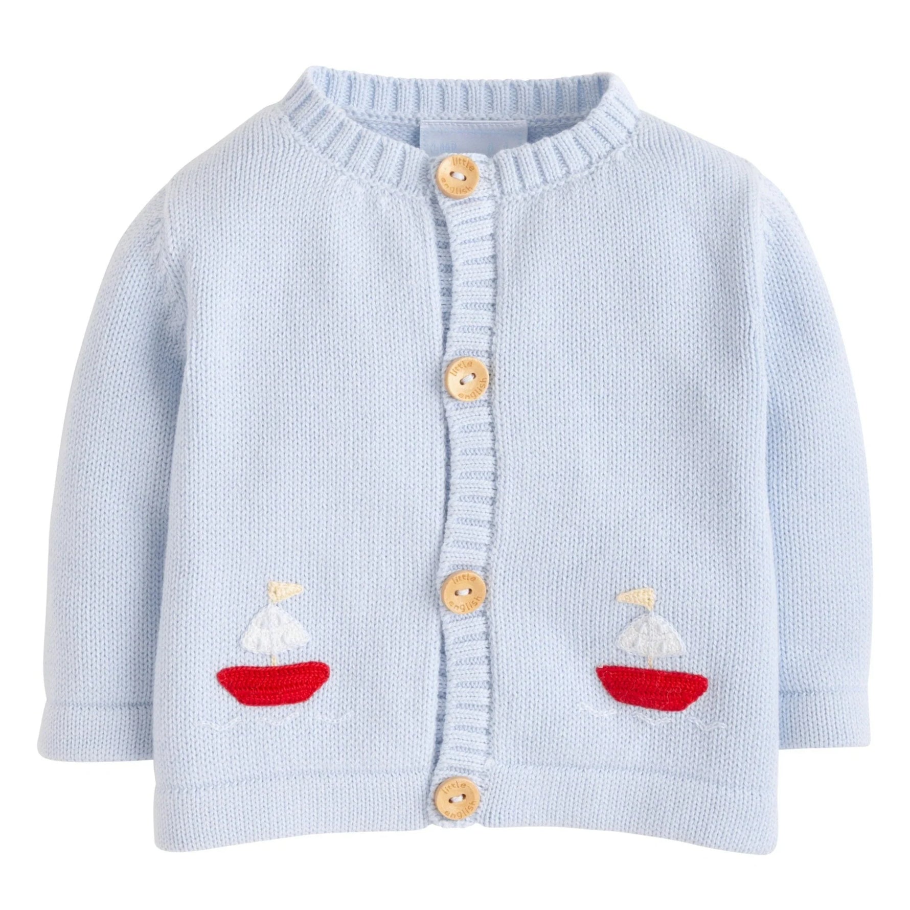 Little English Crochet Cardigan - Sailboat - 9-12M