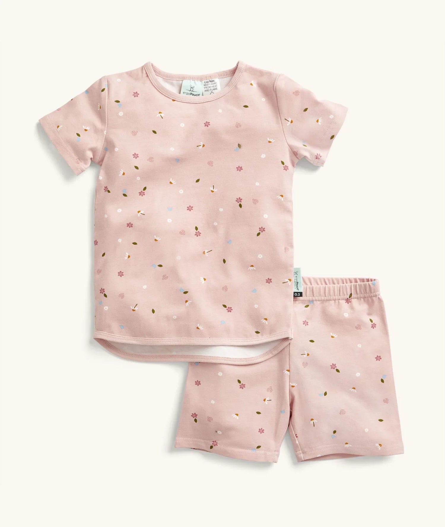 ErgoPouch Pyjamas : 2 Piece Short Sleeve / TOG: 0.2 / Daisies