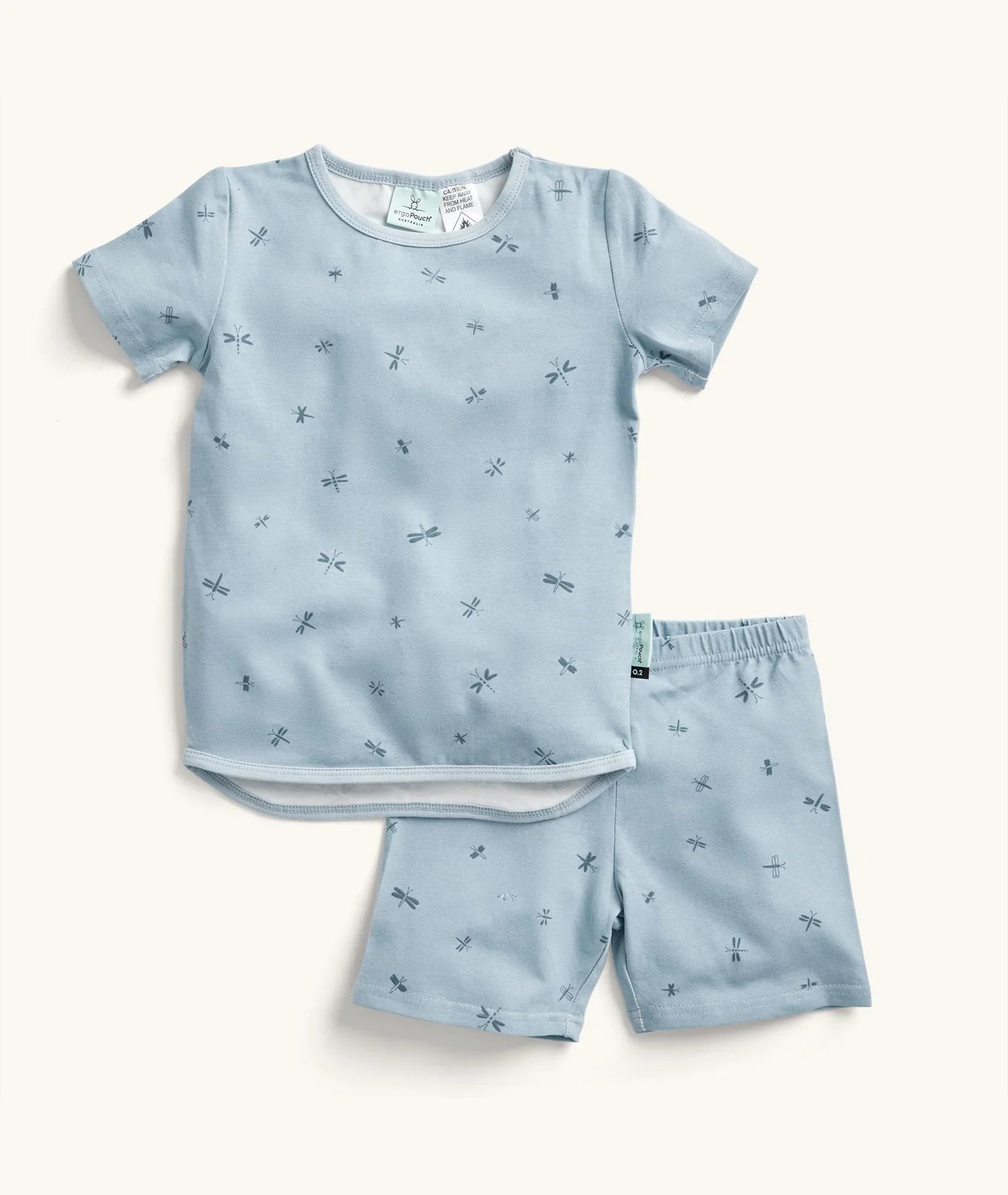ErgoPouch Pyjamas : 2 Piece Short Sleeve / TOG: 0.2 / Dragonflies