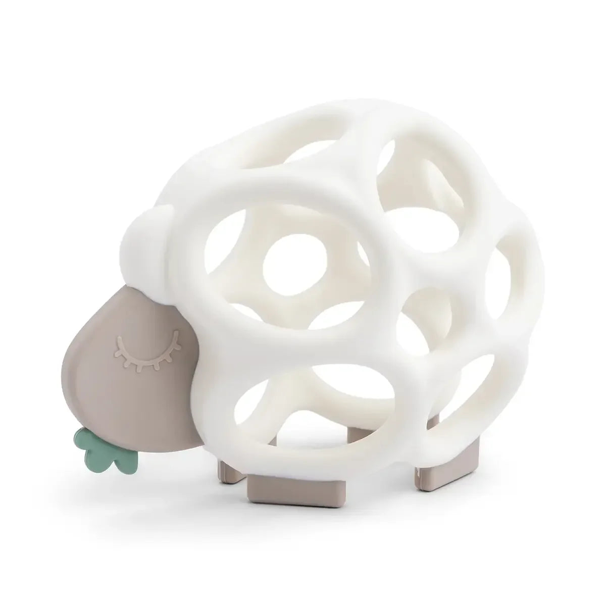 Grip and Teether Toy Sheepy - White