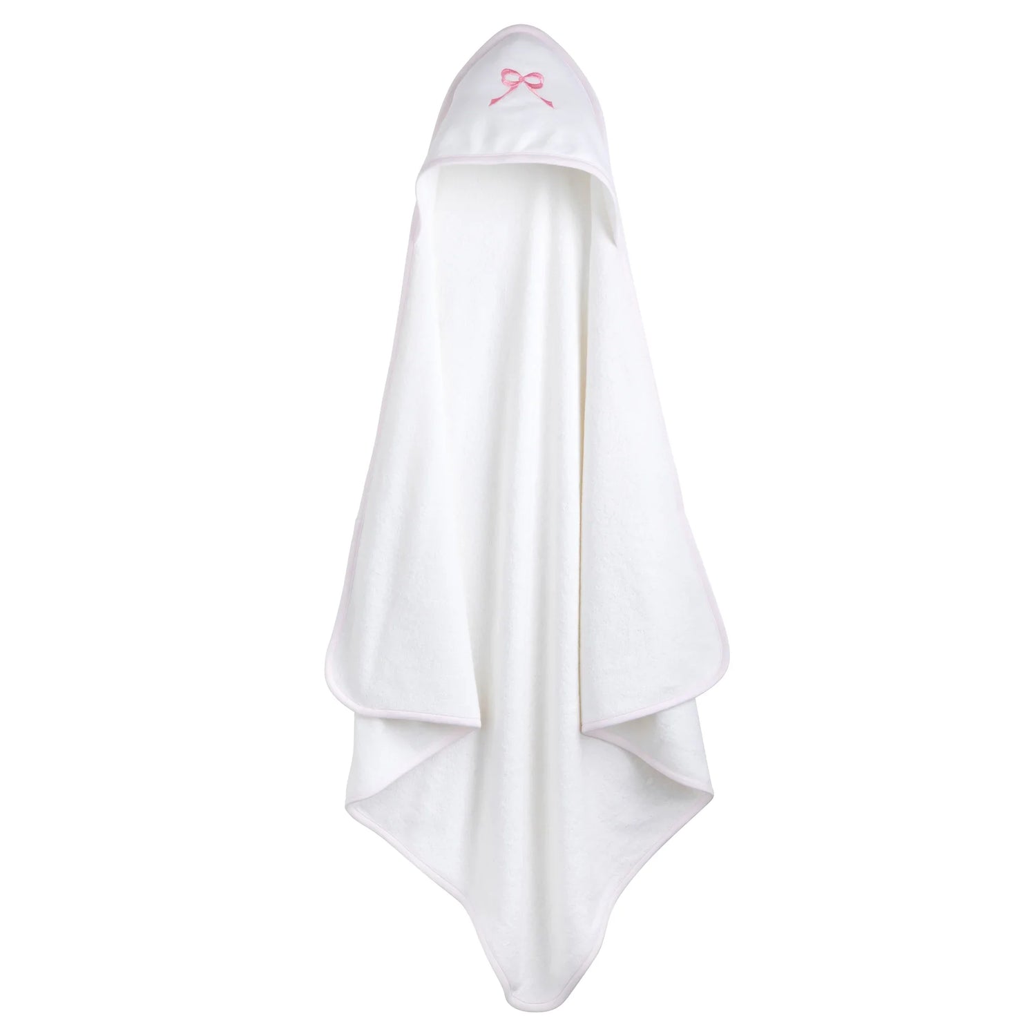 Little English Hooded Towel - Pink Bow