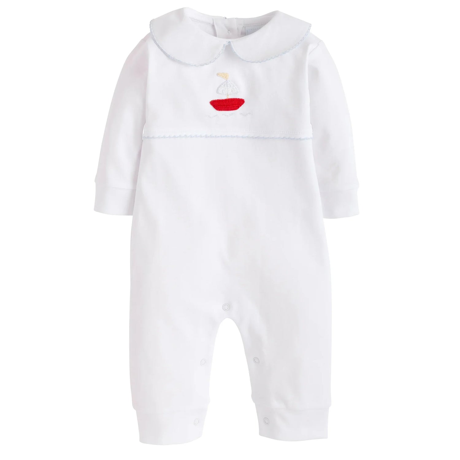 Little English Crochet Playsuit - Sailboat - 6M