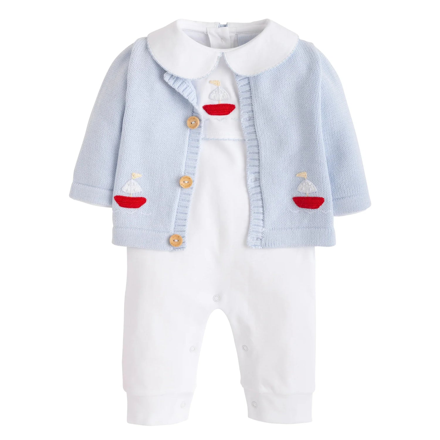 Little English Crochet Playsuit - Sailboat - 3M