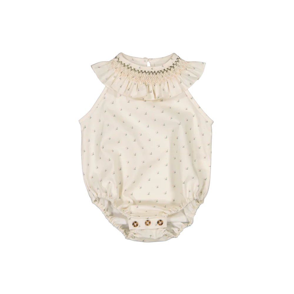 LOIR Paris Romper Marthe - Flower Plumetis 3M