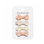 Rockahula Linen Mini Bow Clips
