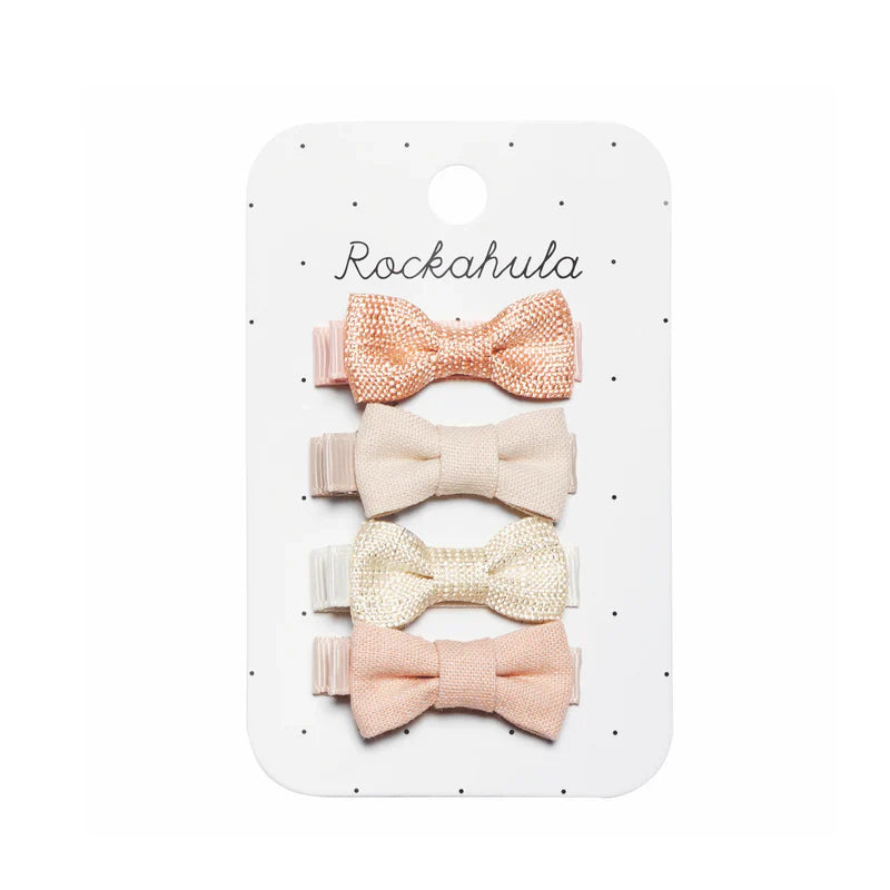 Rockahula Linen Mini Bow Clips