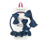Rockahula Velvet Bow School Hair Set Blue