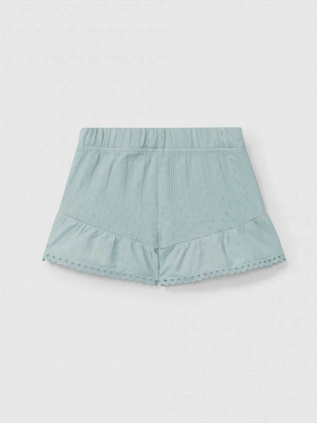 SNUG Ajours Shorts — Mint Blu - 6M