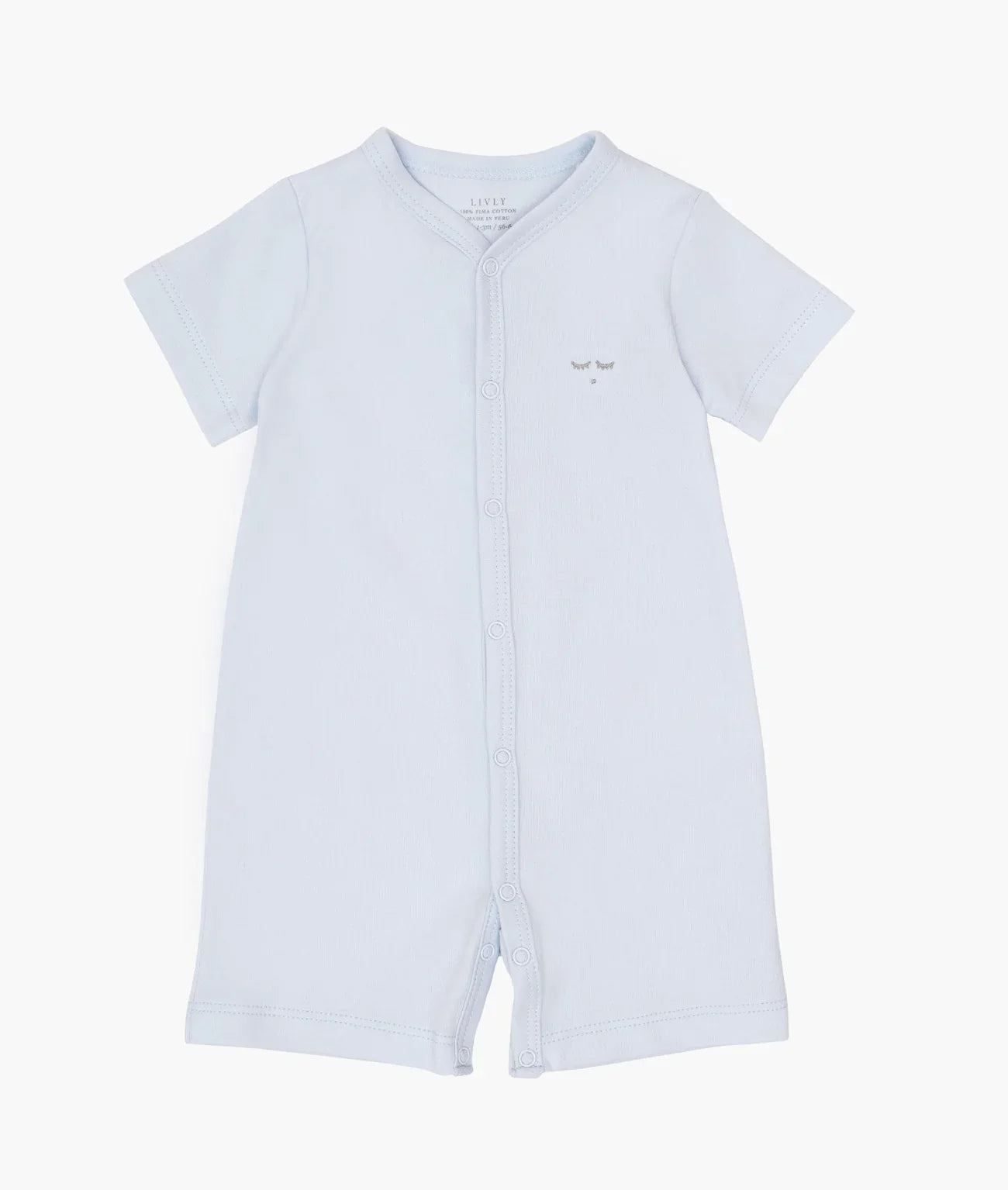 LIVLY Sam Romper Baby Baby Blue 3-6m