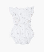 LIVLY Swans Lily Romper White 1-3m