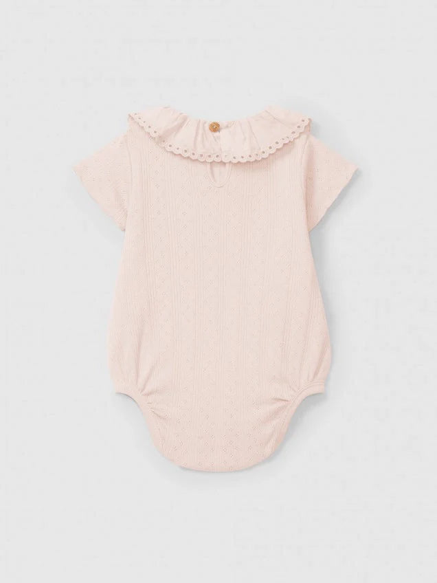 SNUG Body Ajours with Ruffle Collar — Pink - 3M