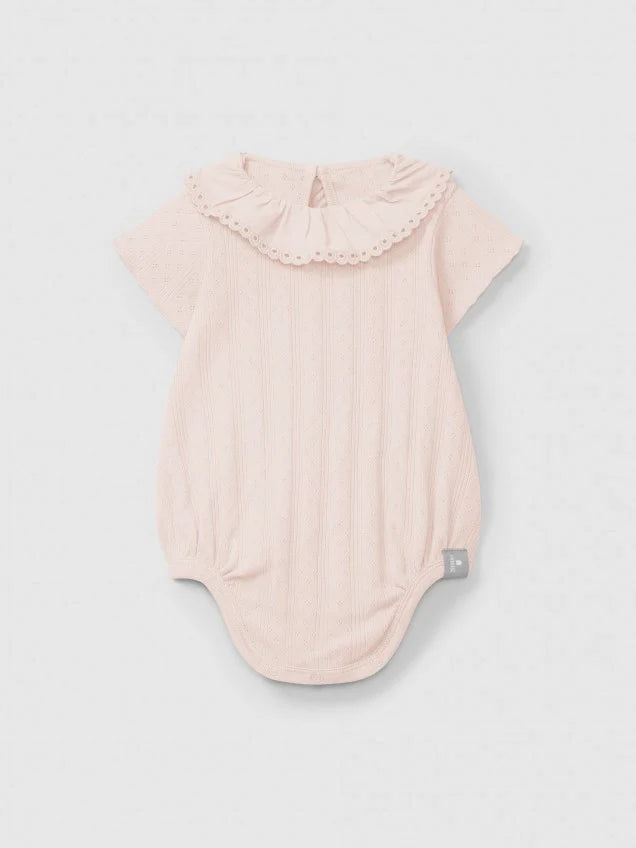 SNUG Body Ajours with Ruffle Collar — Pink - 1M