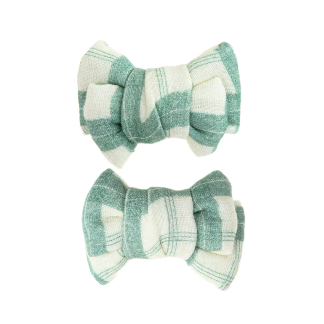 Pigtail Bow Hair Clips Set of 2 - Lille Cottage Club - Sunset Meadow