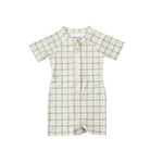 Short Sleeve Rashguard Swimsuit - Fern Plaid