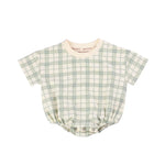 Bubble Romper - Fern Plaid