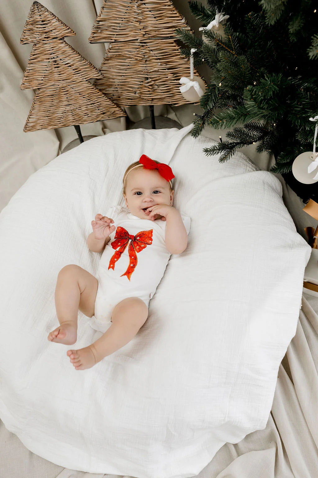 Christmas Bodysuit - Ruby Star Bow