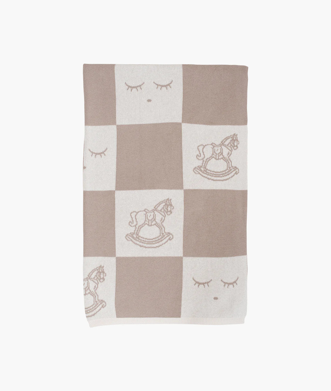 Rocking Horse Knitted Blanket