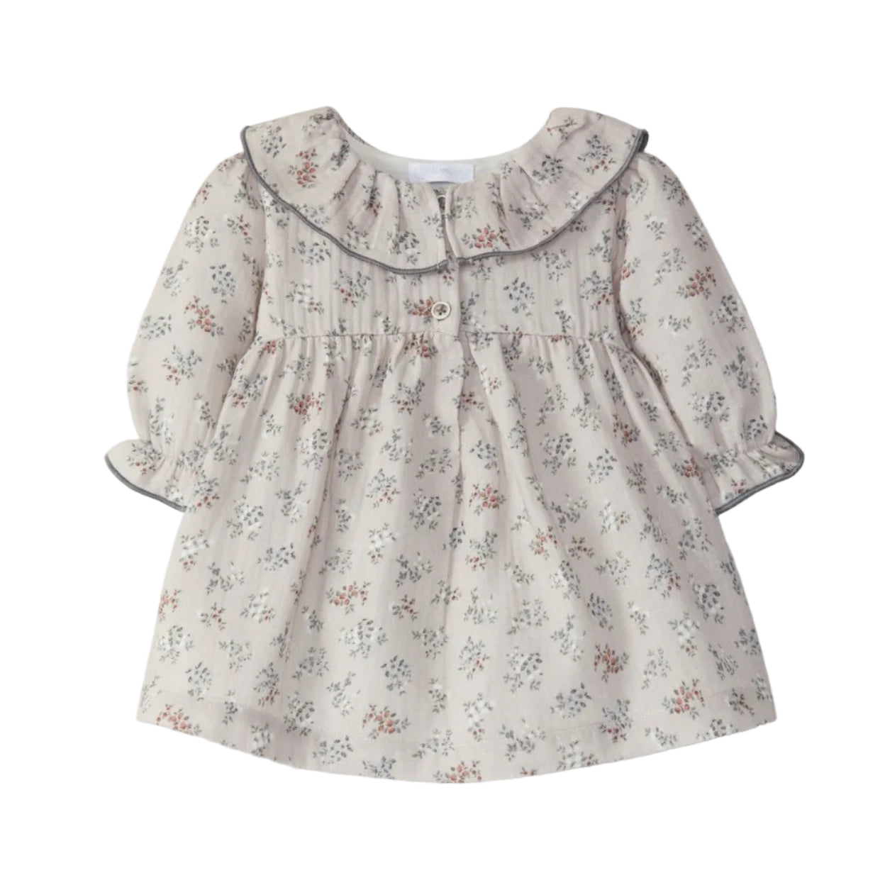Long Sleeve Floral Muslin Dress