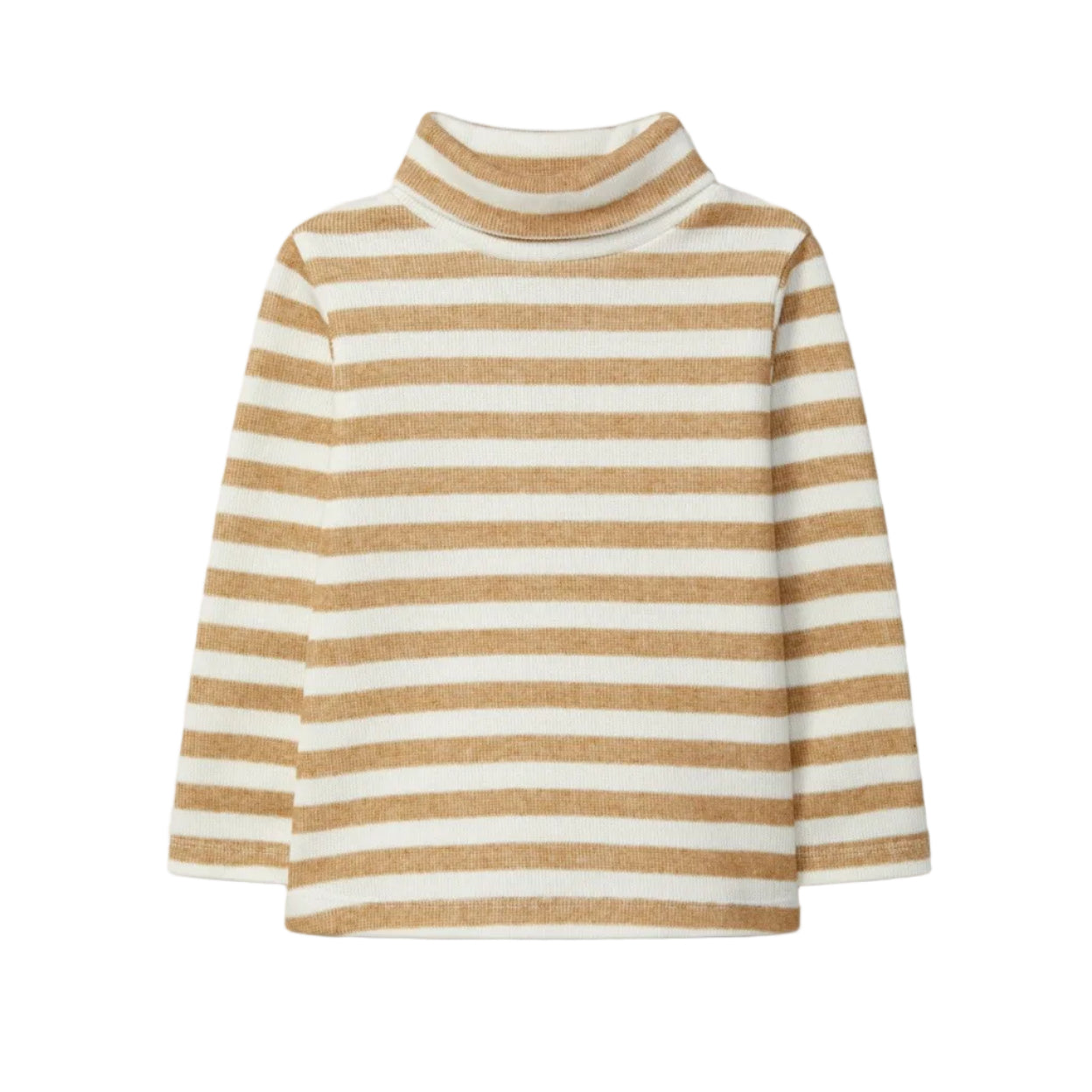 Striped Turtleneck - Beige