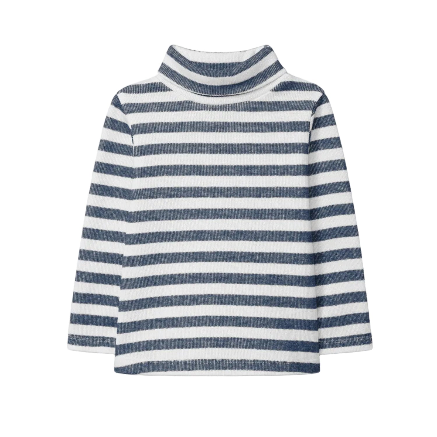 Striped Turtleneck - Navy