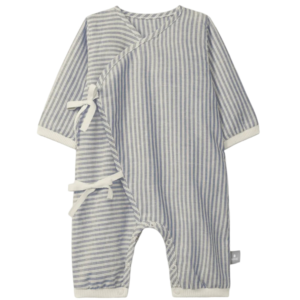 Stripe one-piece with Ties - Indigo