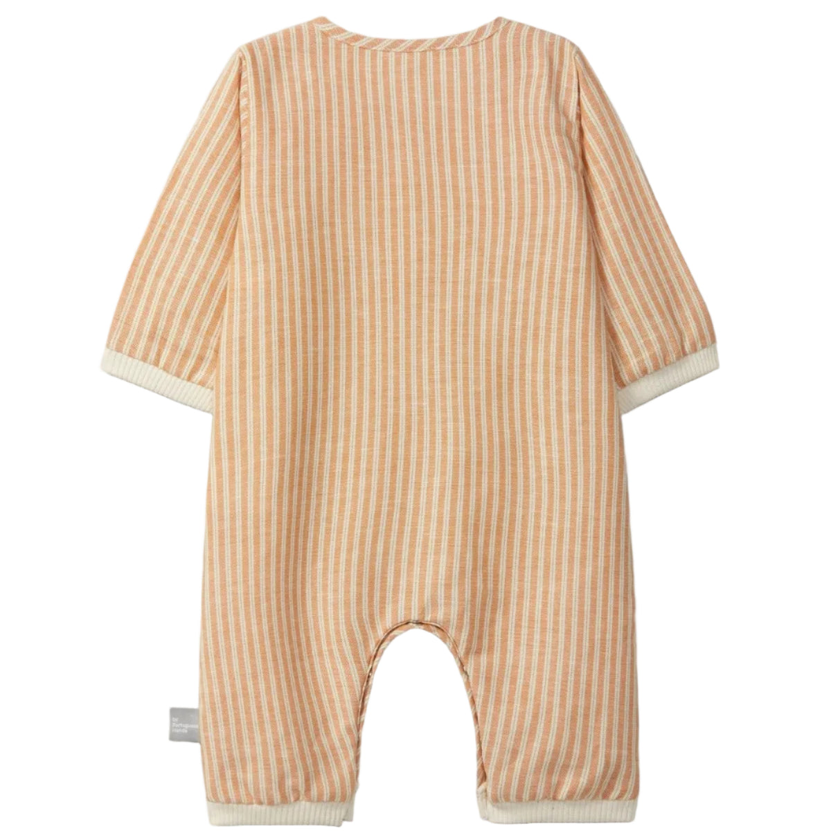 Stripe one-piece with Ties - Ocre