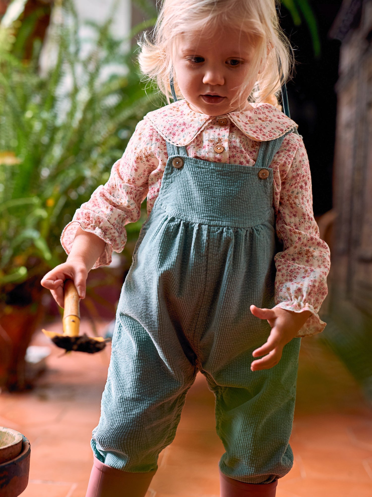 Corduroy Overalls - Verde