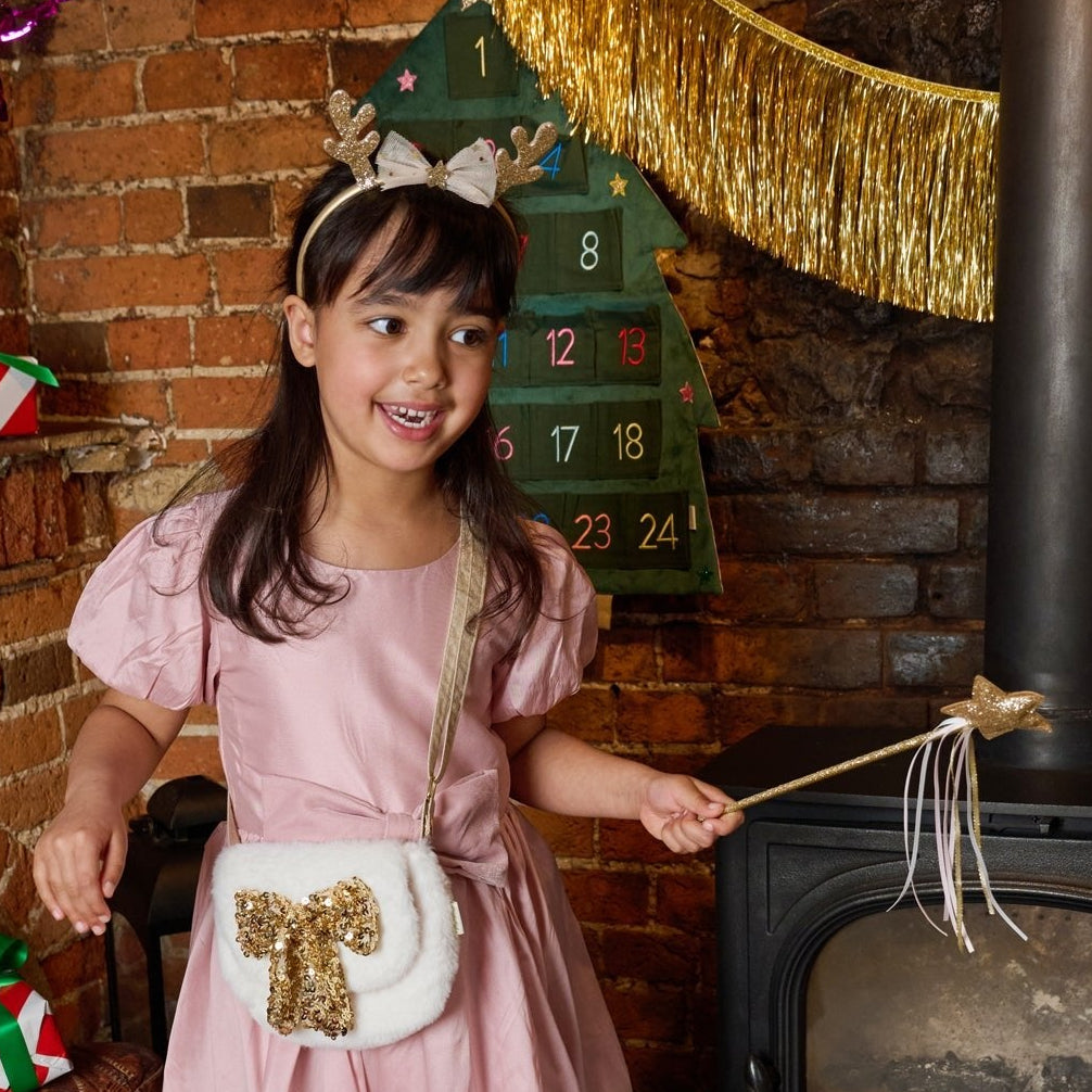 Magical Golden Reindeer Headband