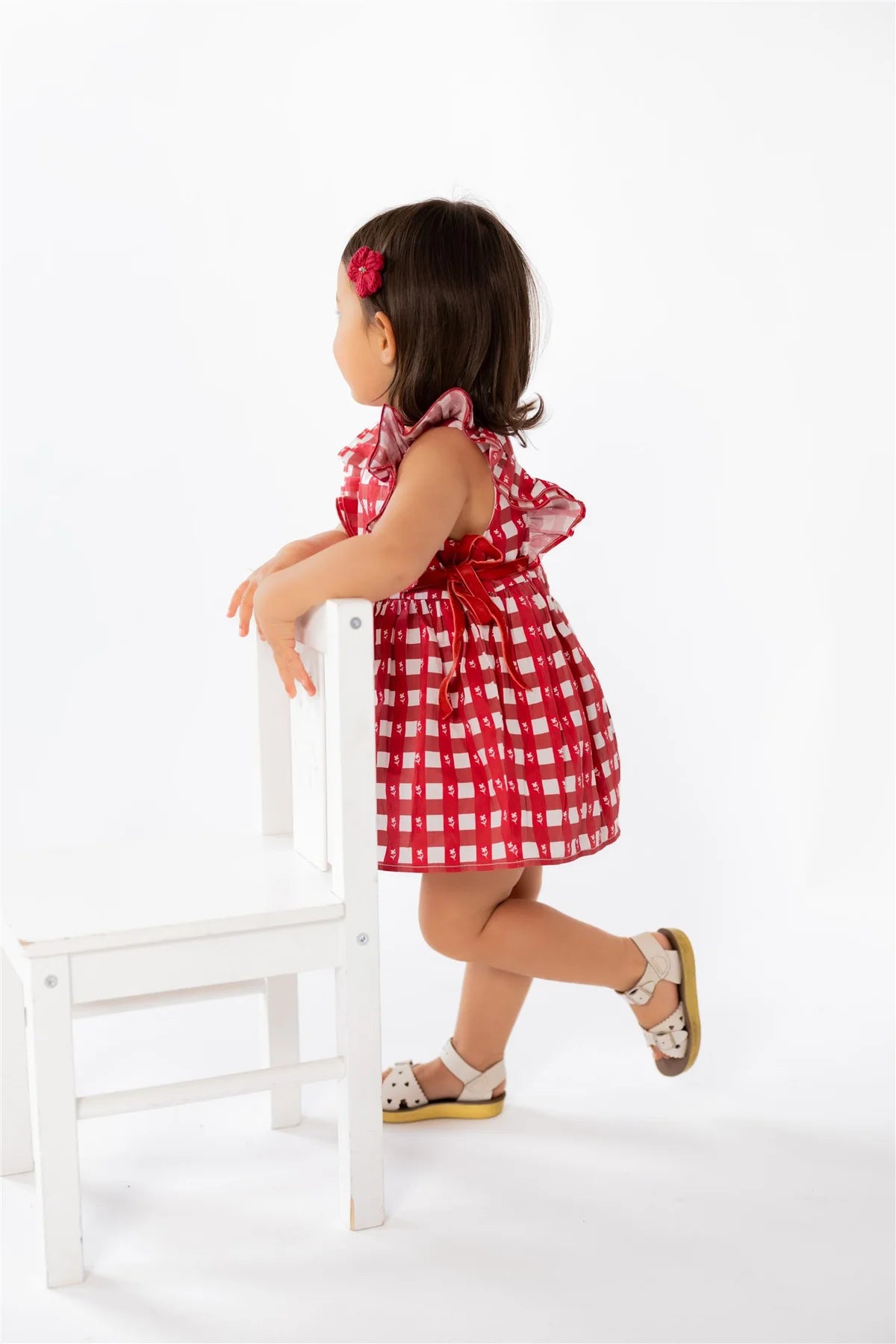 Red Frill Romper Dress - Little Harry Hampton