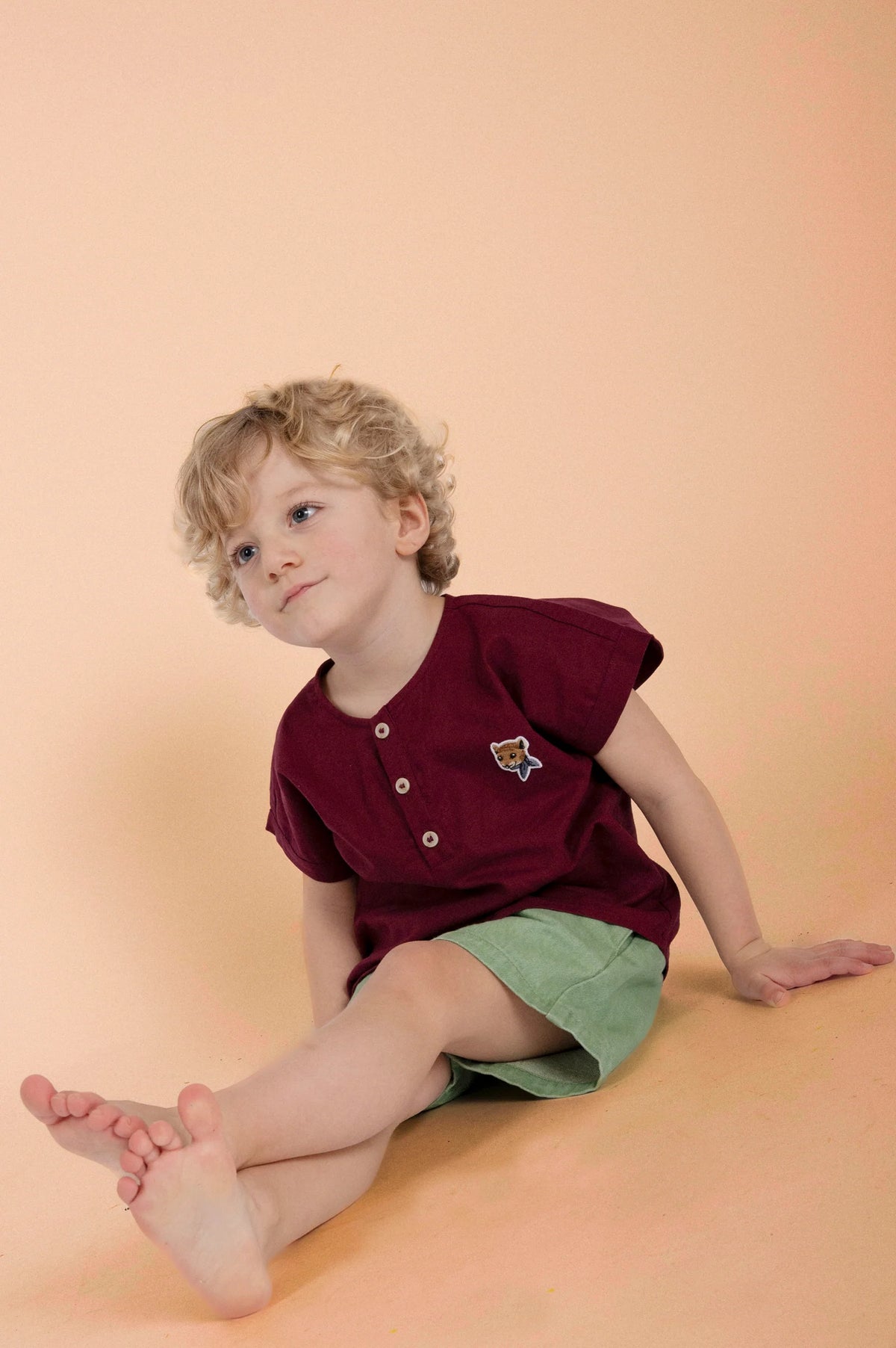 Blouse T - Burgundy Linen