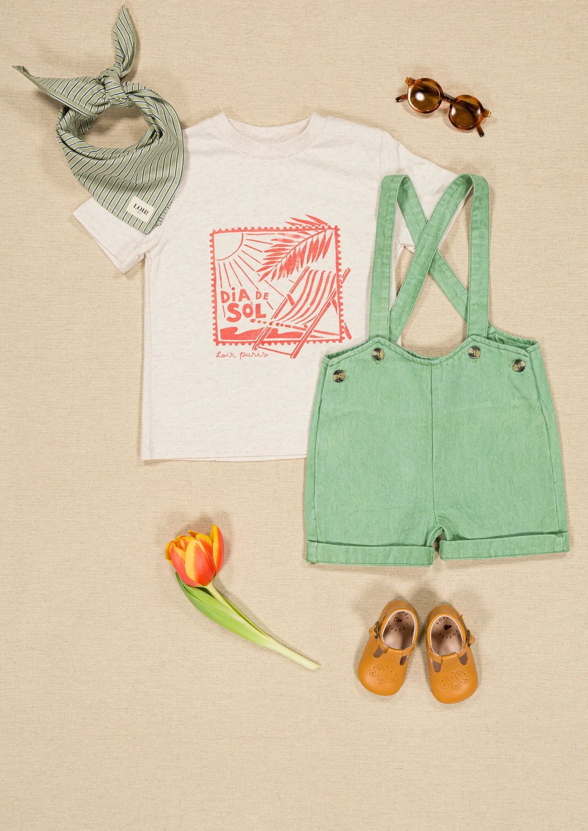 Octave Denim Overalls - Green