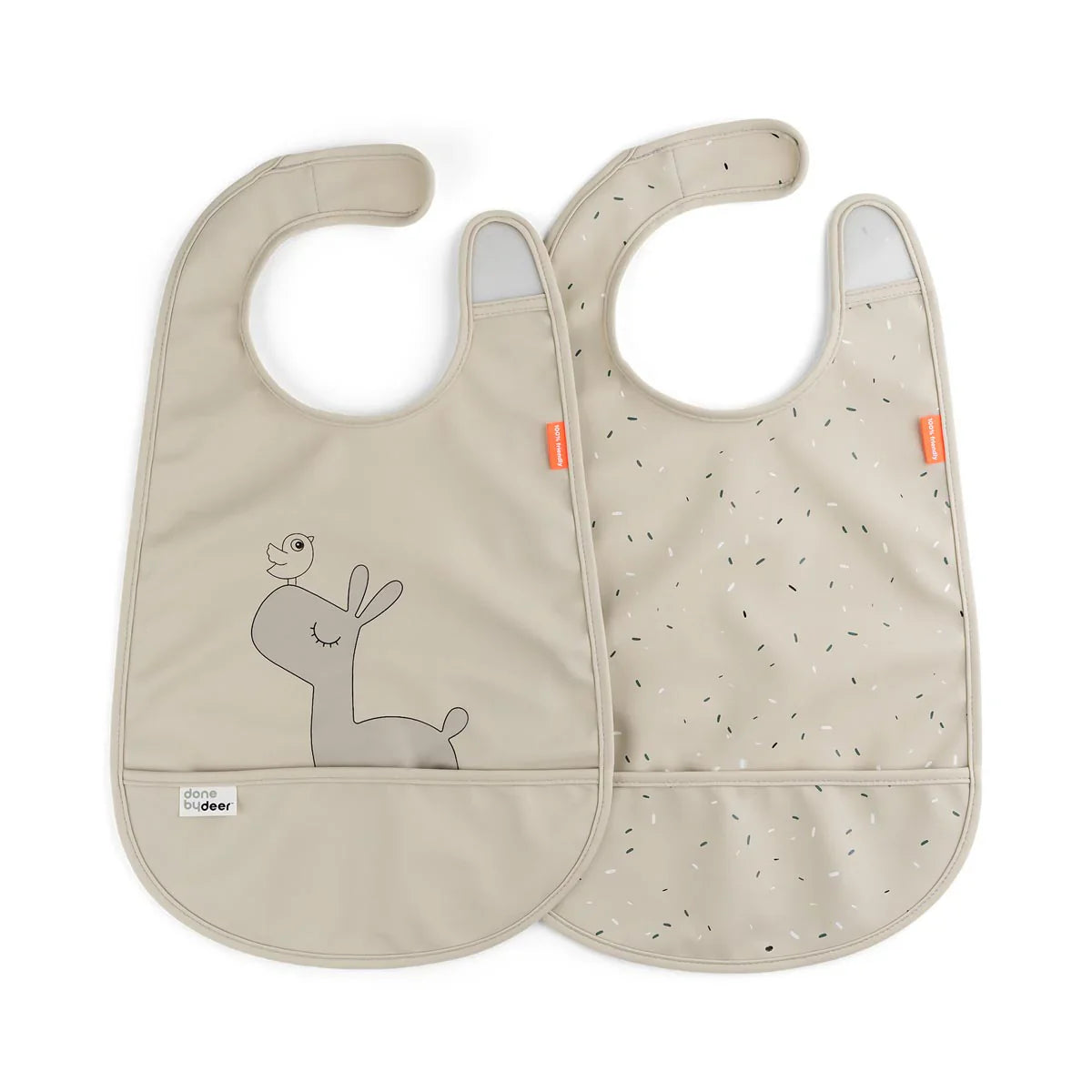 Velcro Bib - 2 Pack - Sand