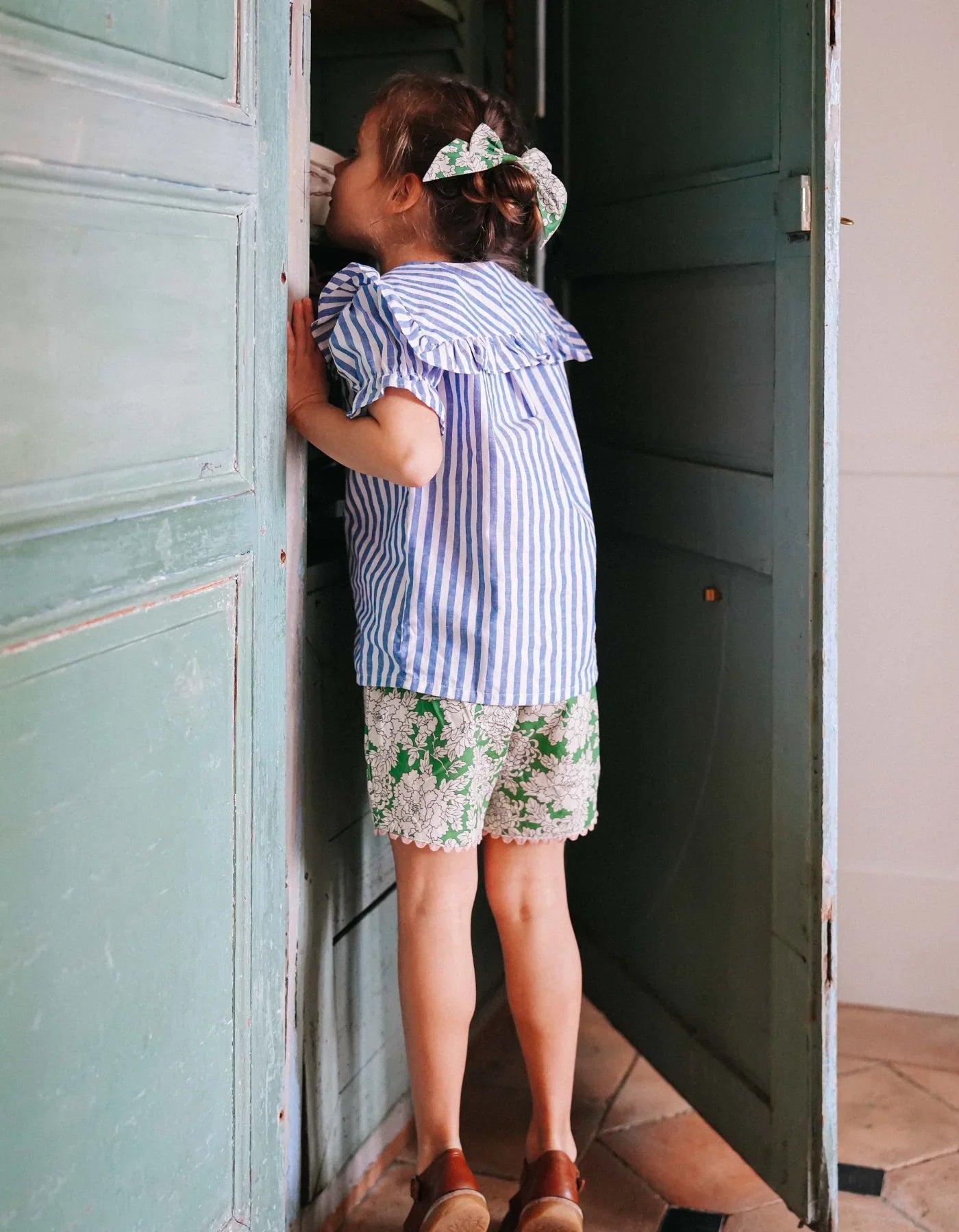 LOIR Paris Capucine Shirt - Blue Stripes 18M
