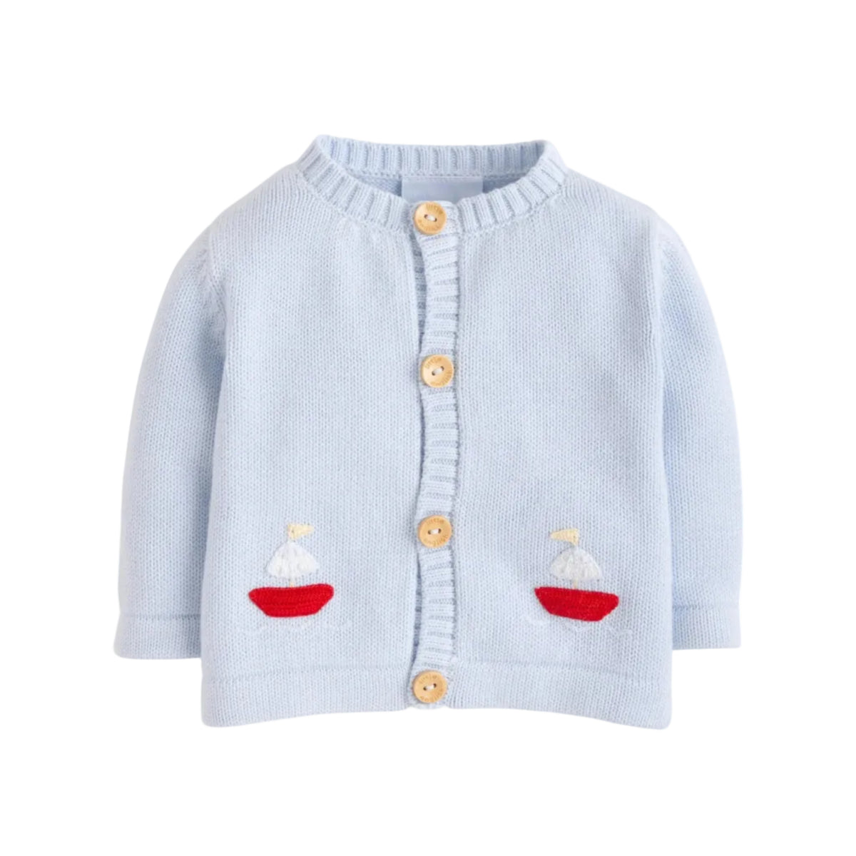 Little English Crochet Cardigan - Sailboat - 9-12M