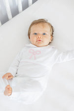 Little English Crochet Playsuit - Pink Bow - 6M