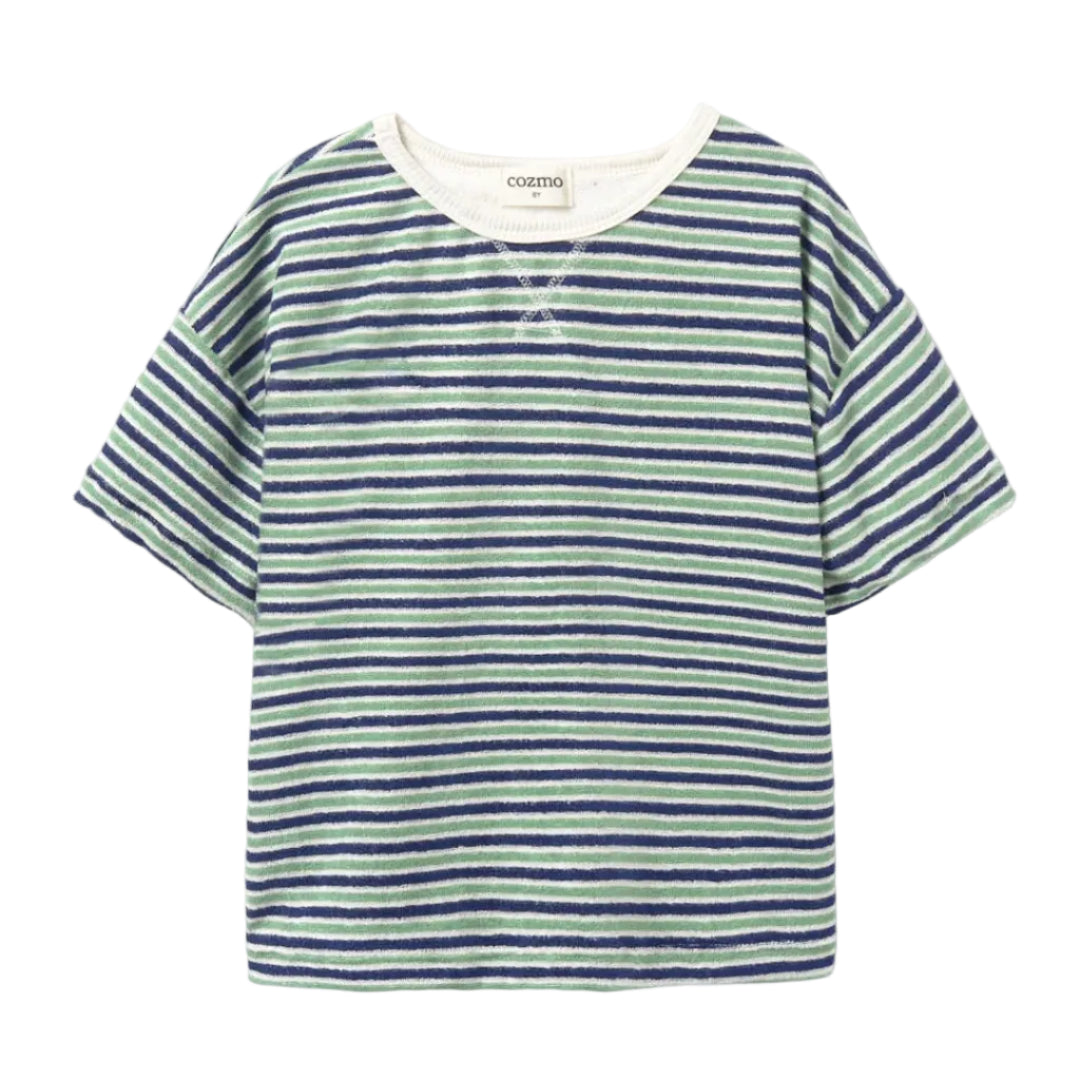 Terry Cloth Tee - Blue Green