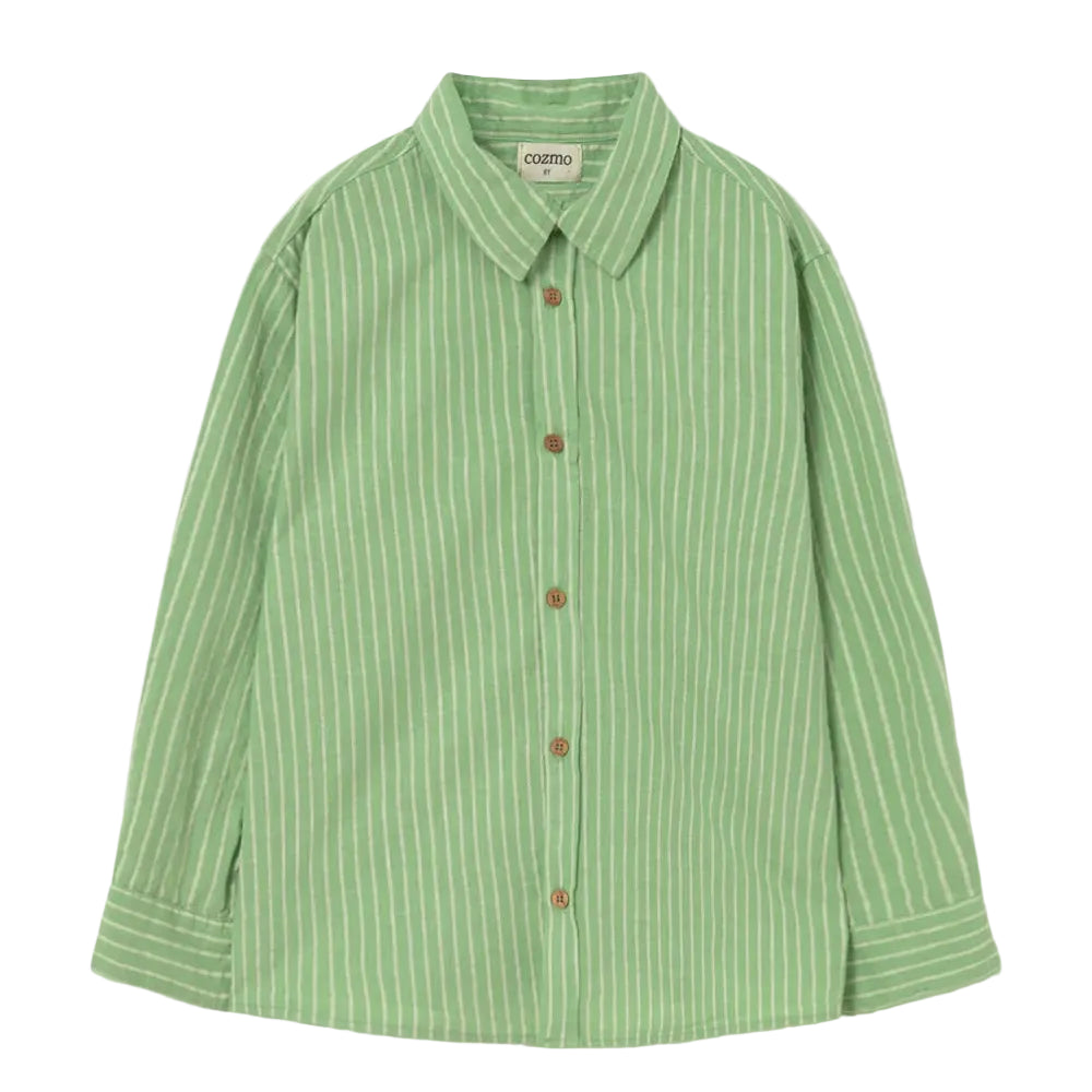 Linen Look Cotton Shirt - Green