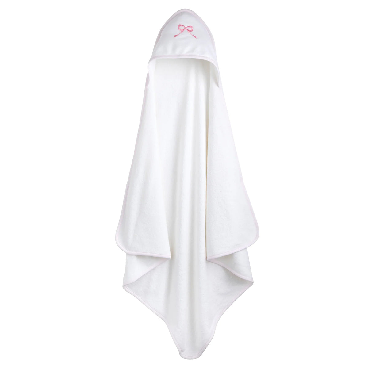 Little English Hooded Towel - Pink Bow