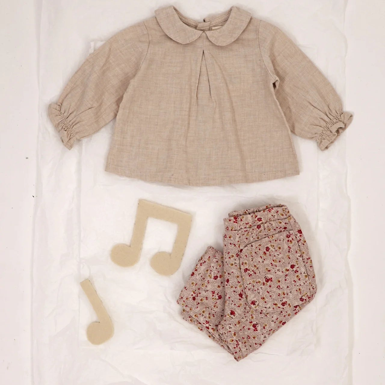 Flannel Peter Pan Collar Top
