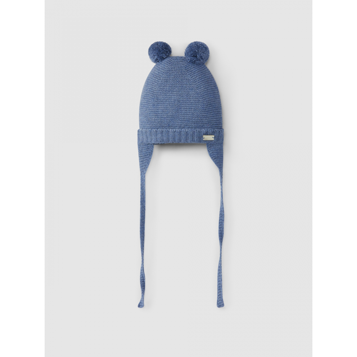 Aviator beanie with pom-poms - Blue