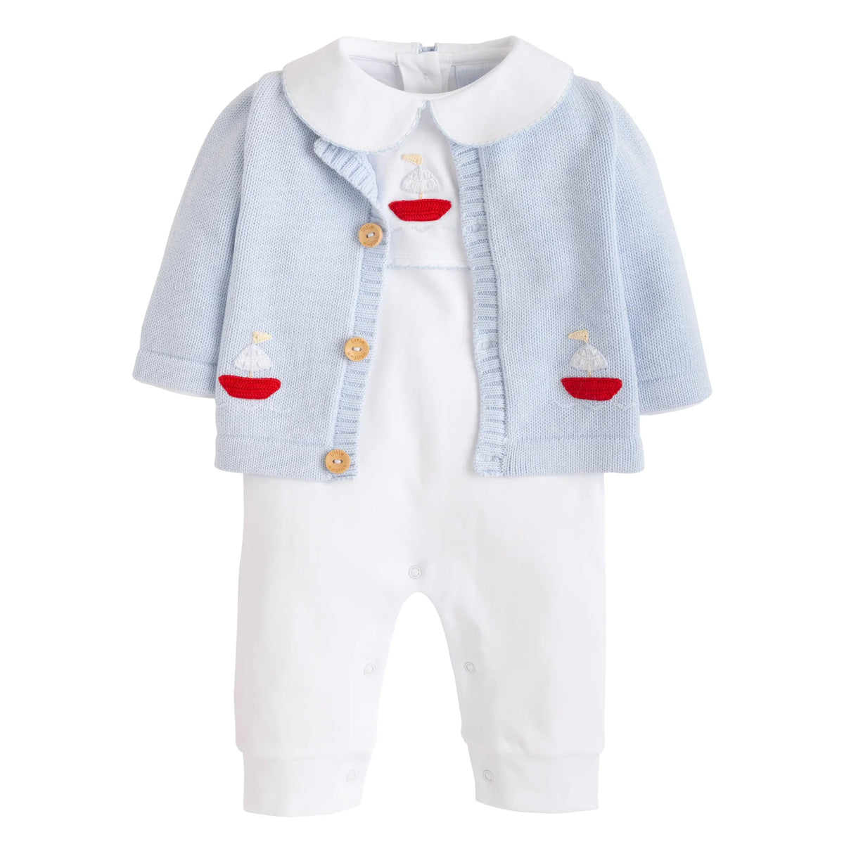 Little English Crochet Playsuit - Sailboat - 3M
