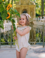 LOIR Paris Romper Marthe - Flower Plumetis 12M