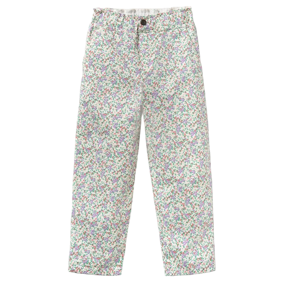 Floral Twill Cotton Pants
